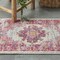 Homeroots 2 x 3 ft. Ivory & Fuchsia Distressed Scatter Area Rug 385319 - alternate 4